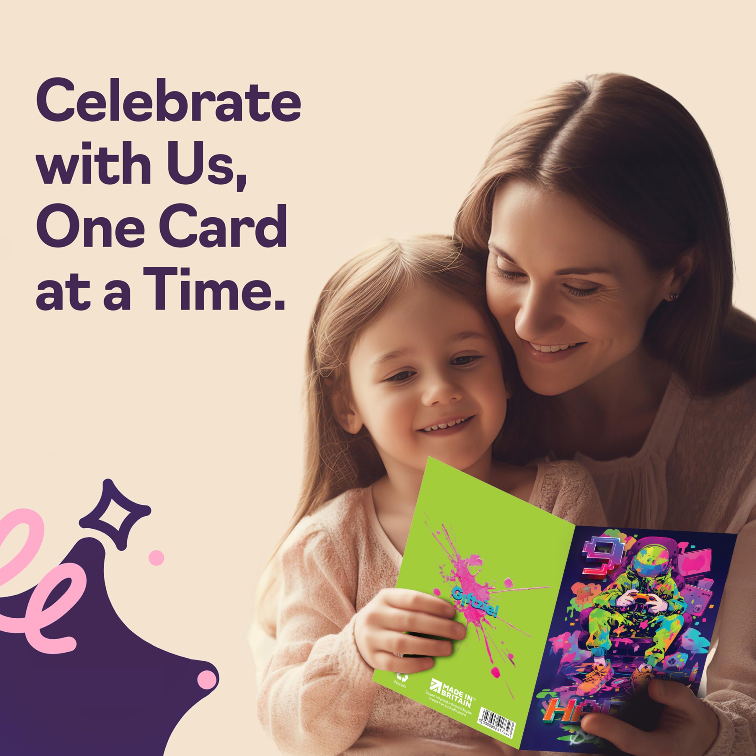 Shiyou-9th Birthday Cards For Boys Girls - Video Game Gamer Happy 9 Card Son Daughter Nephew Niece Grandson A5 Nine Ninth Bday Greeting - View #2