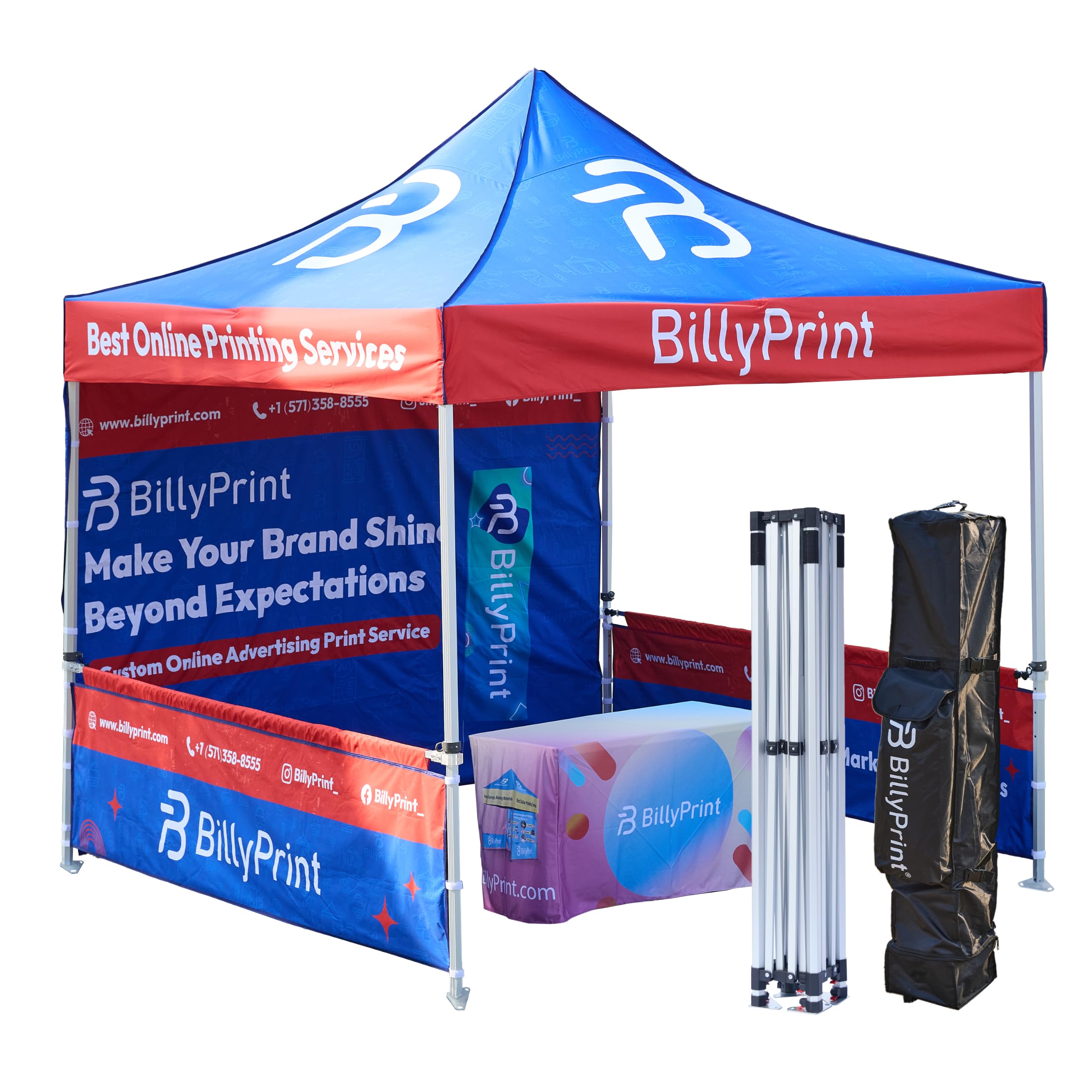tent advertisement BillyPrint Custom Canopy 10x10 with Logo, Personalized Pop Up Tent Packages for Trade Shows, Markets, Events, Quality Prints of Your Branding for Business Advertising with Optional Walls : Patio Size:47/12 or any outdoor setting Installing a Shade Sail 200 Series