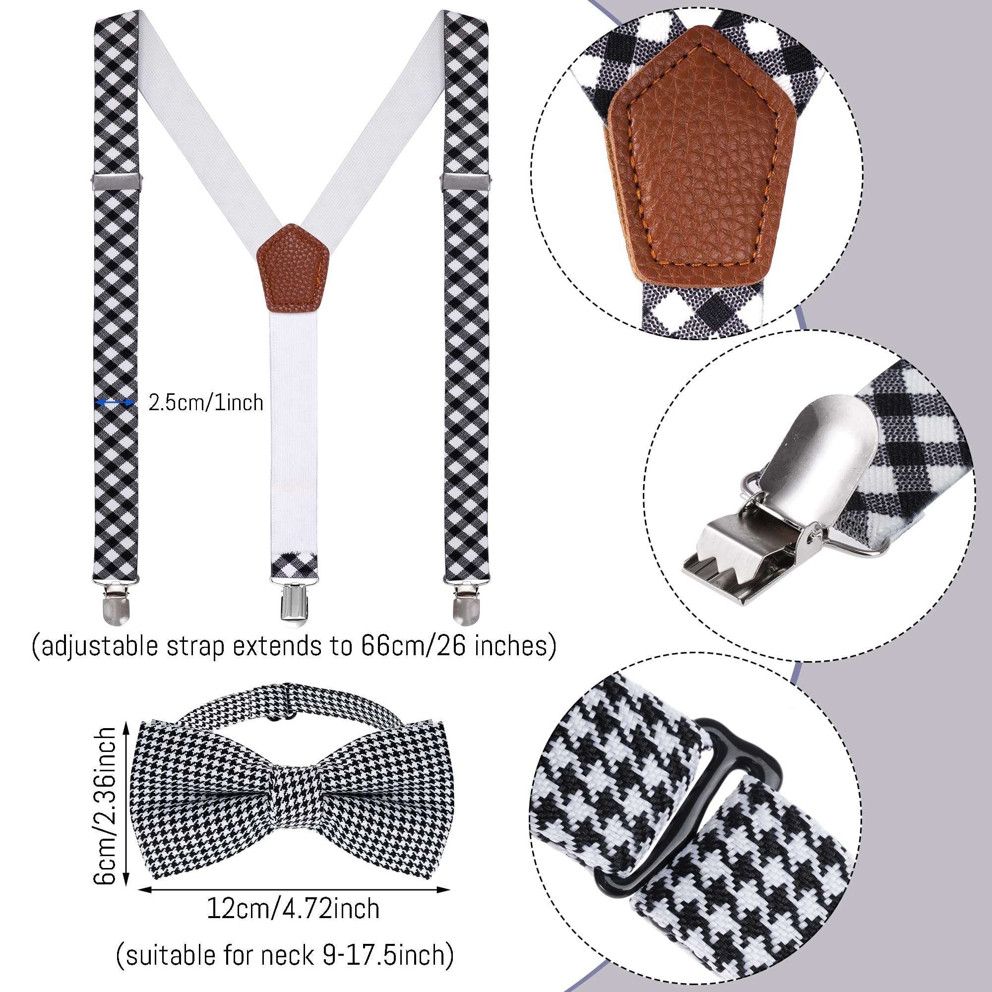 Dxhycc Kids Old Man Costume Grandpa Dress Up Accessories Glasses Suspenders Bow Tie Inflatable Cane Moustache and Eyebrows Set