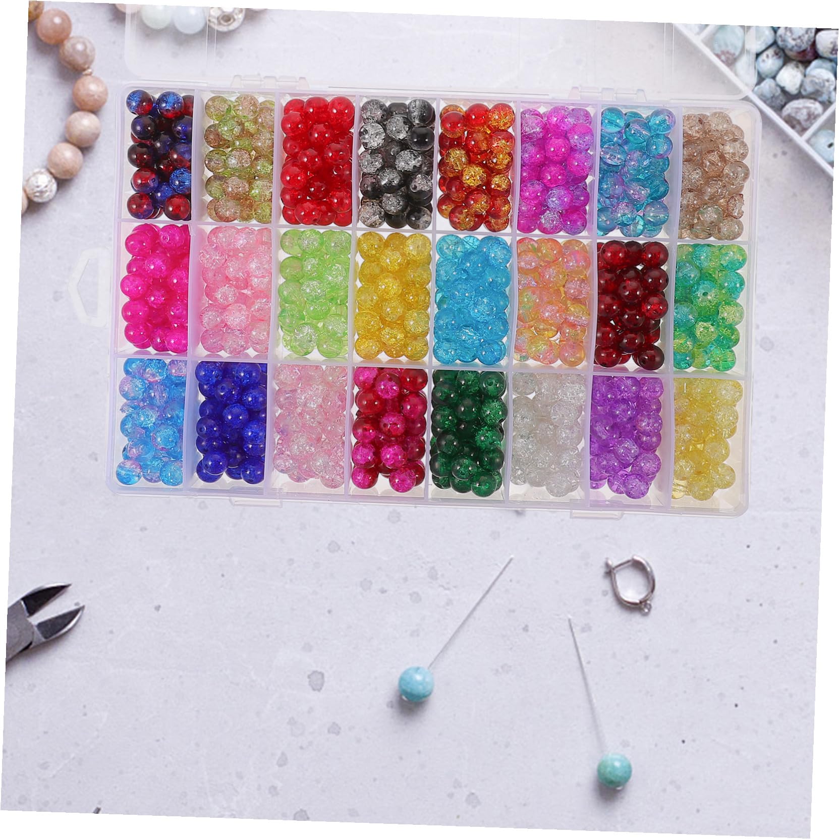 Cabilock Glasperlen Für Schmuck-diy Lose Perlen Für Armbänder Und Halsketten Kleine Schmuckperlen Zum Selbermachen Dekorative Perlen Aus Glas