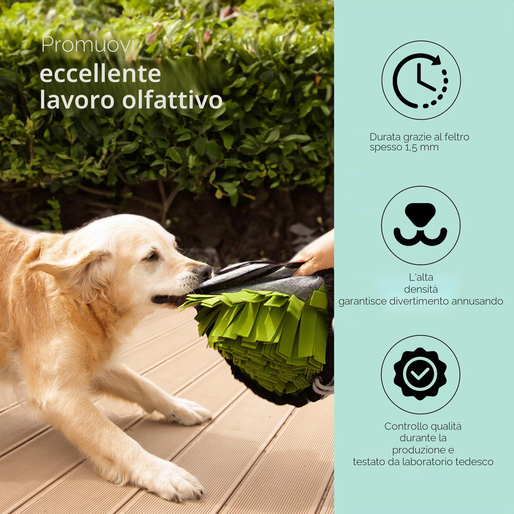 Tierfein Sniffing Rug Dog - Giocattolo intelligente per cani di piccola e grande taglia, lavabile e regolabile, giocattolo per cuccioli e addestramento intelligente per cani