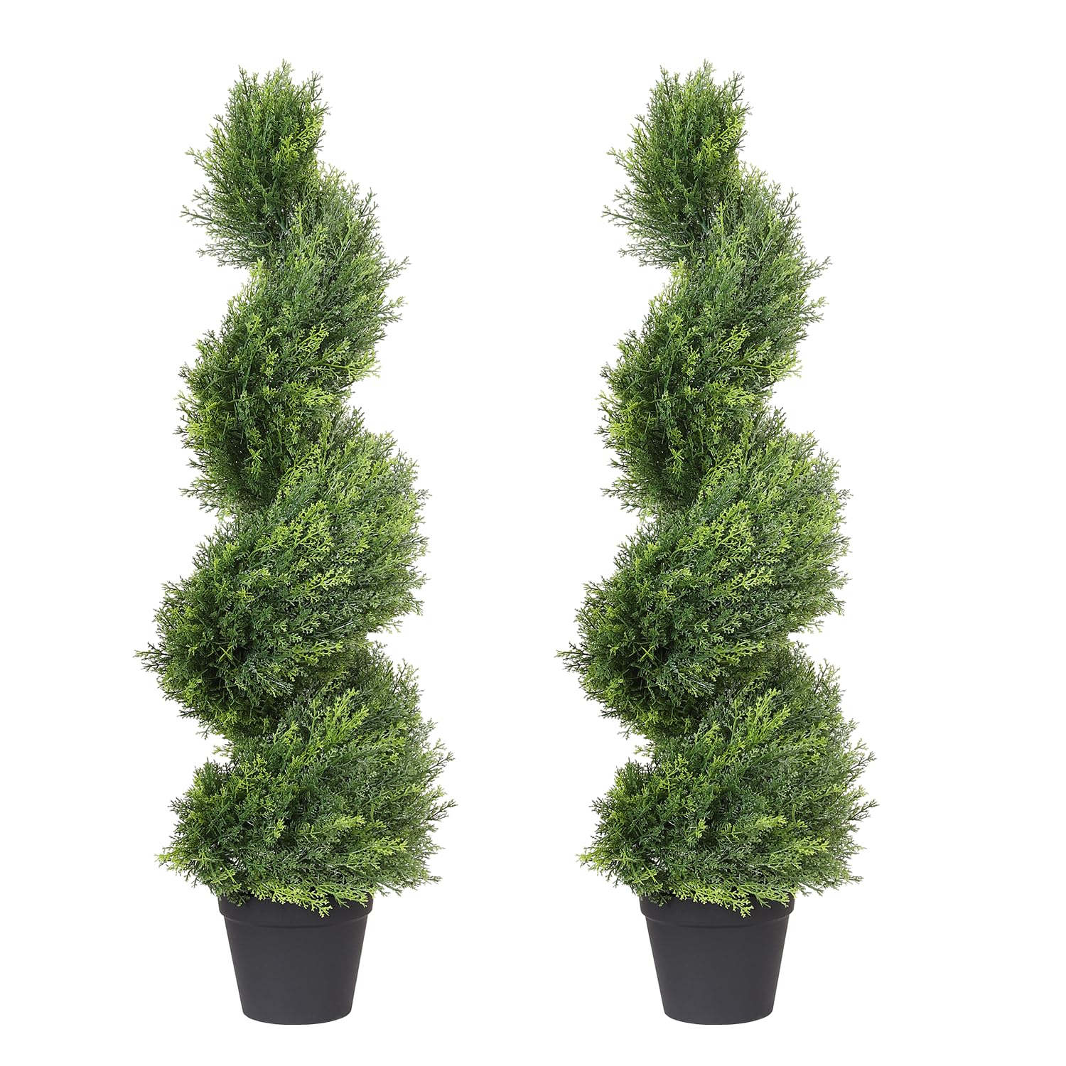 THE BLOOM TIMES 3FT Spiral Topiary Trees Set of 2
