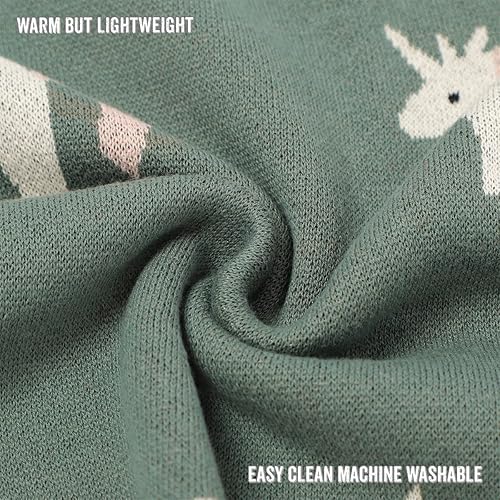 Miniatura 56 de Manta para bebé, 100 % algodón de lujo, suave, acogedora, ligera, unisex, para recepción, manta de regalo para recién nacidos, bebés y niños Oveja