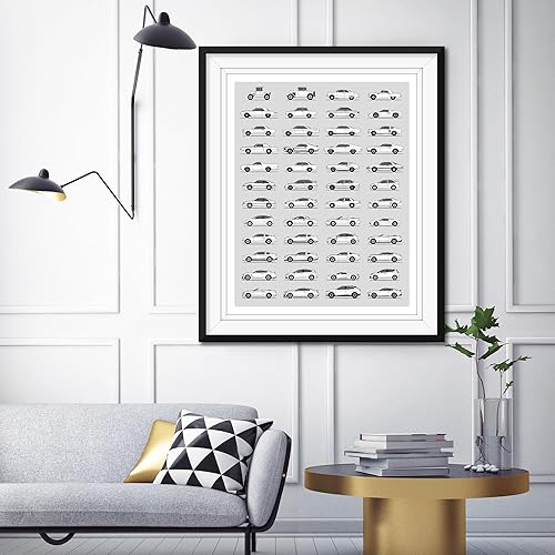 Miniatura 154 de Handmade Poster compatible with Chevy Print Wall Art Handmade Decor of the Best of Chevy Generations History Evolution 8x10" (Unframed) Satin Print