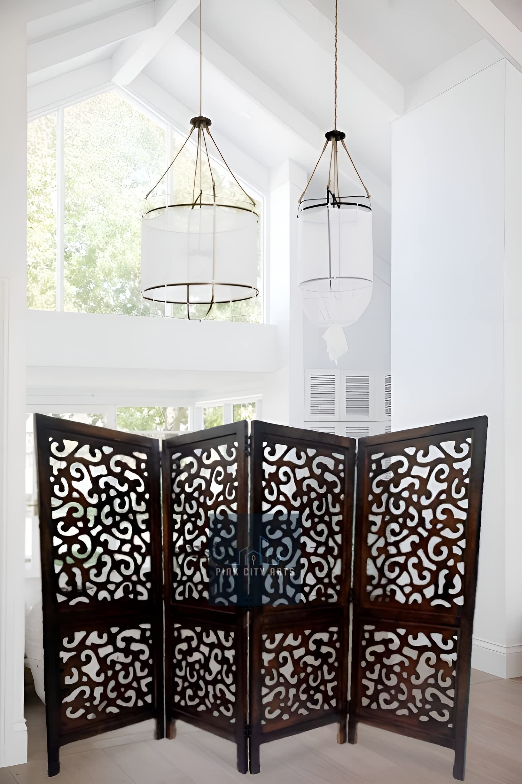 Buy PINK CITY ARTS® Wall Divider Room Separator 4 Panel Divider Room Divider 4 Feet Wall