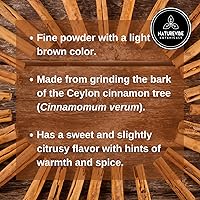 Vista 3 de Naturevibe Botanicals - Polvo de canela de Ceilán orgánico (1 libra), calidad prémium molida de Naturevibe Botanicals Certificado orgánico Sin