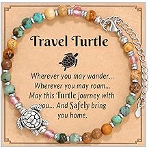 Shonyin Sea Travel Gifts for Women Traveler, Natural Stone Bracelet, Best Gift for People Who Travel A Lot Traveling Gift