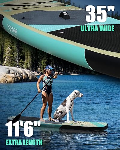 Vista 76 de Highpi Inflatable Stand Up Paddle Board for Youth and Adults – Wide Sup with Premium Accessories, Blow Up Paddleboard for Surfing, Fishing, Yoga &