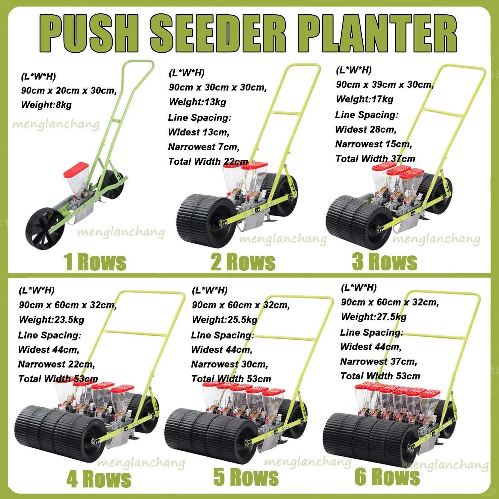 Strumento per piantare ortaggi, seminatrice manuale per giardino, regolabile, 3 file, per cavoli, ravanelli e piccoli semi, attrezzatura da giardinaggio facile da usare