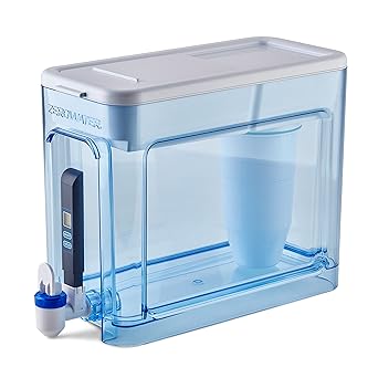 ZeroWater 32-Cup Ready-Read 5-Stage Water Filter Pitcher Dispenser with 5-Stage 0 TDS Zero Water Filter IAPMO Certified to Reduce Metals, Chlorine, Lead, Chromium, and Forever Chemicals PFOA/PFOS
