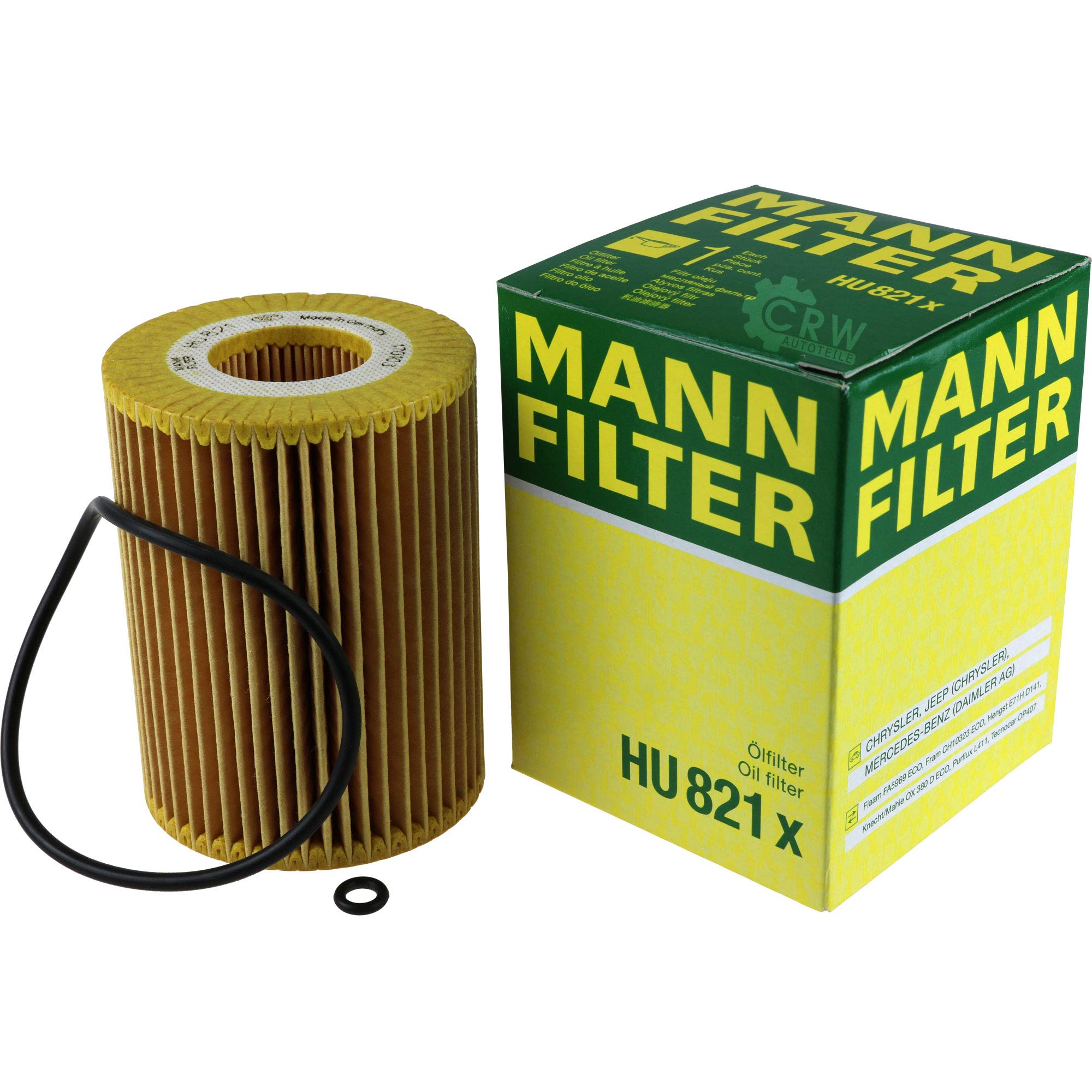 Paquete de inspección Kit de mantenimiento de filtros con filtro de aceite HU 821 x, filtro de aire C 22 029, filtro de combustible WK 820/1, filtro de habitáculo CU 28 003, tornillo de