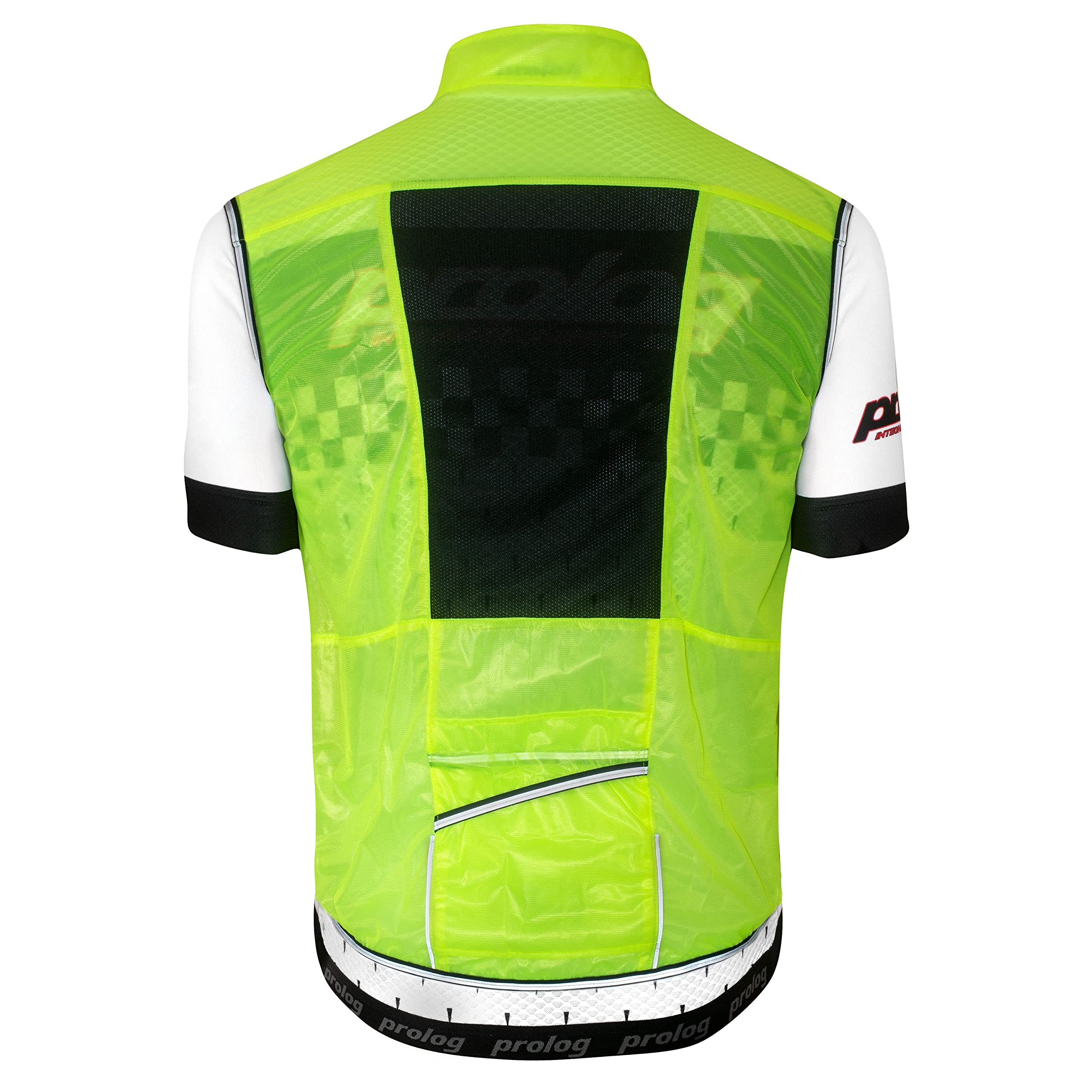 Fahrrad Wind- und Regenweste Herren, transparent, neon gelb