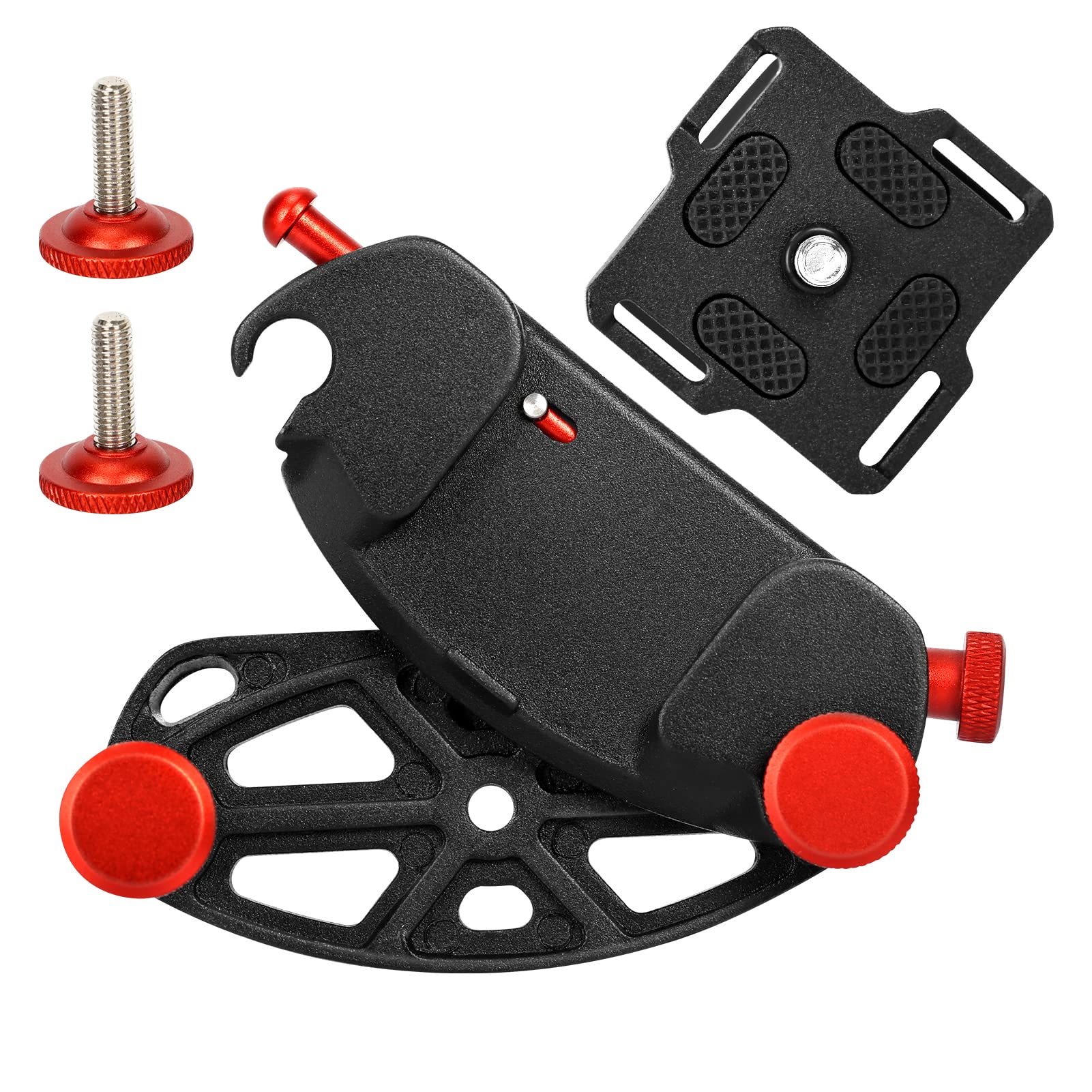 Yeelan Clip d'appareil Photo, Support d'appareil Photo en Alliage d'aluminium, Clip de Ceinture avec vis 1/4 po, pour Appareil Photo Reflex numérique, Sac à Dos