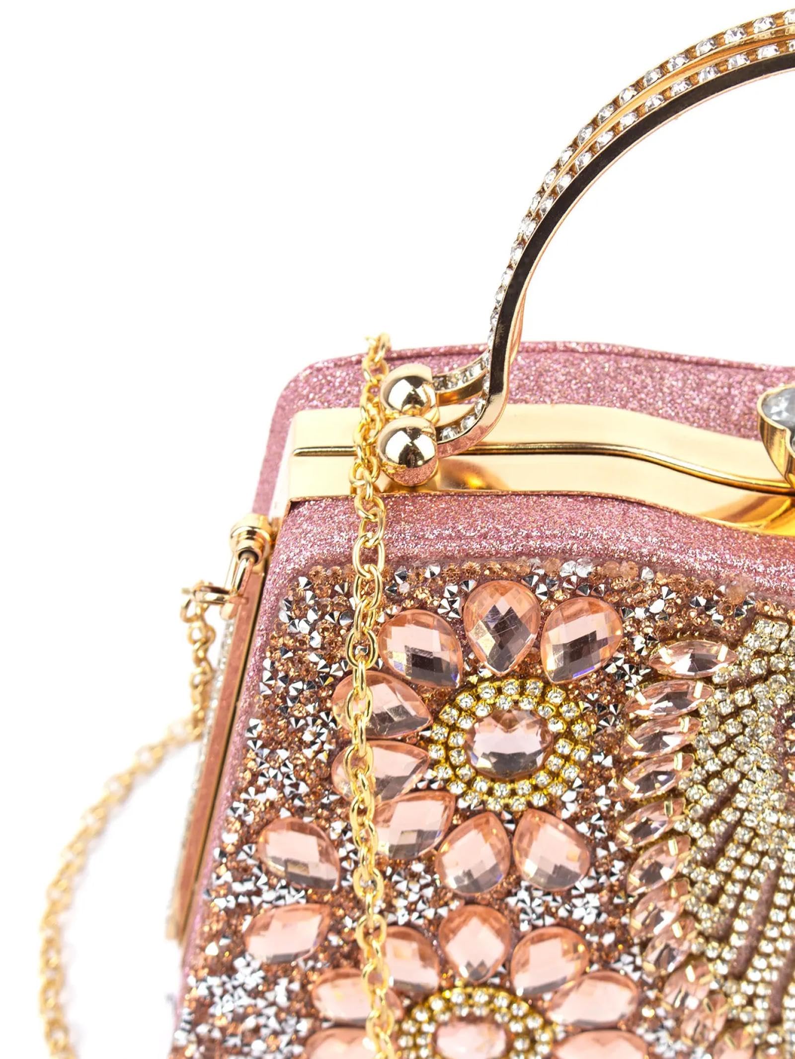 Abendtasche Damen Clutch Glitzer Frauen Satchels Glänzende Abend Taschen Elegante Exquisite Ruhige Leichte Strass