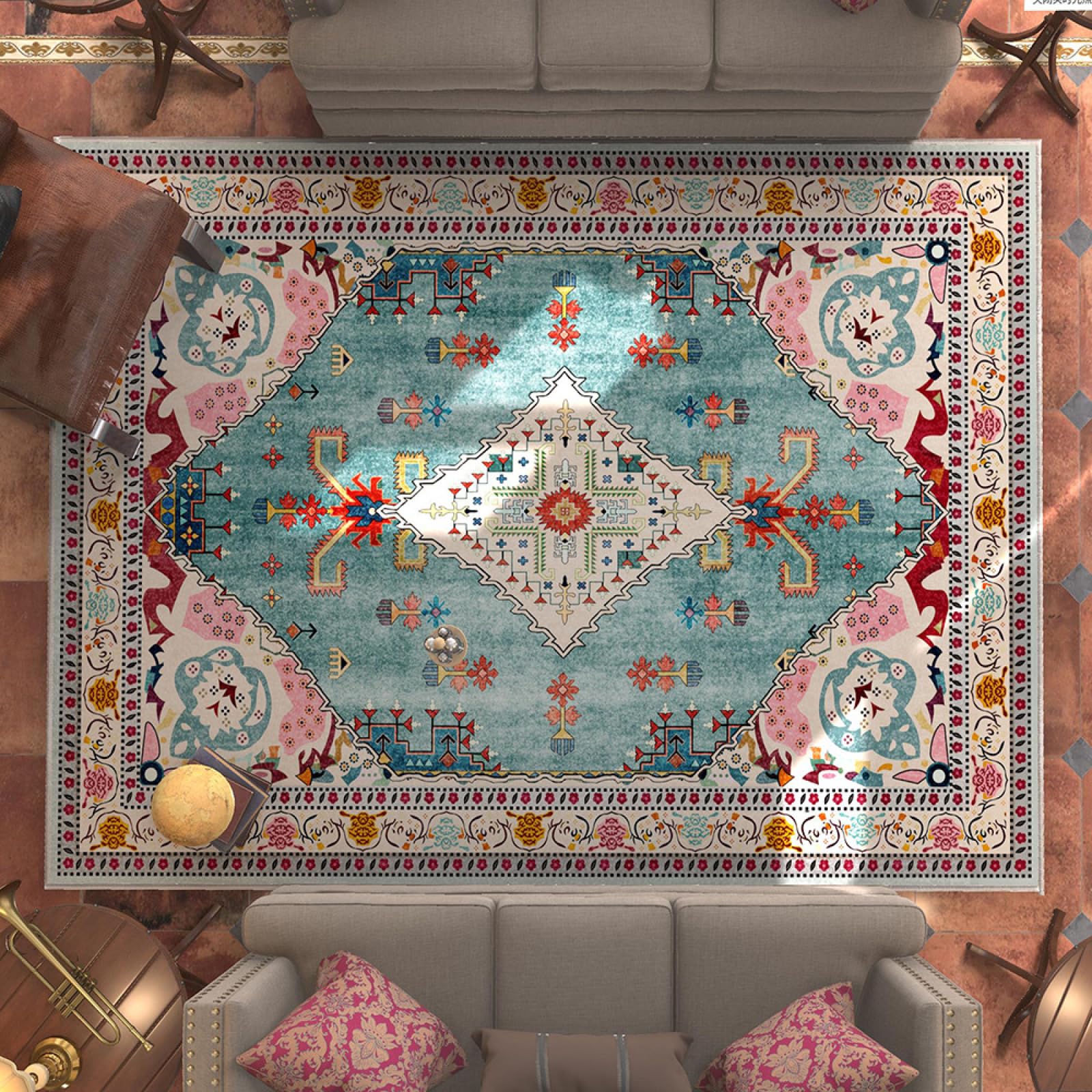 Tapis poil ras doux et antidérapant idéal grand salon 160x230