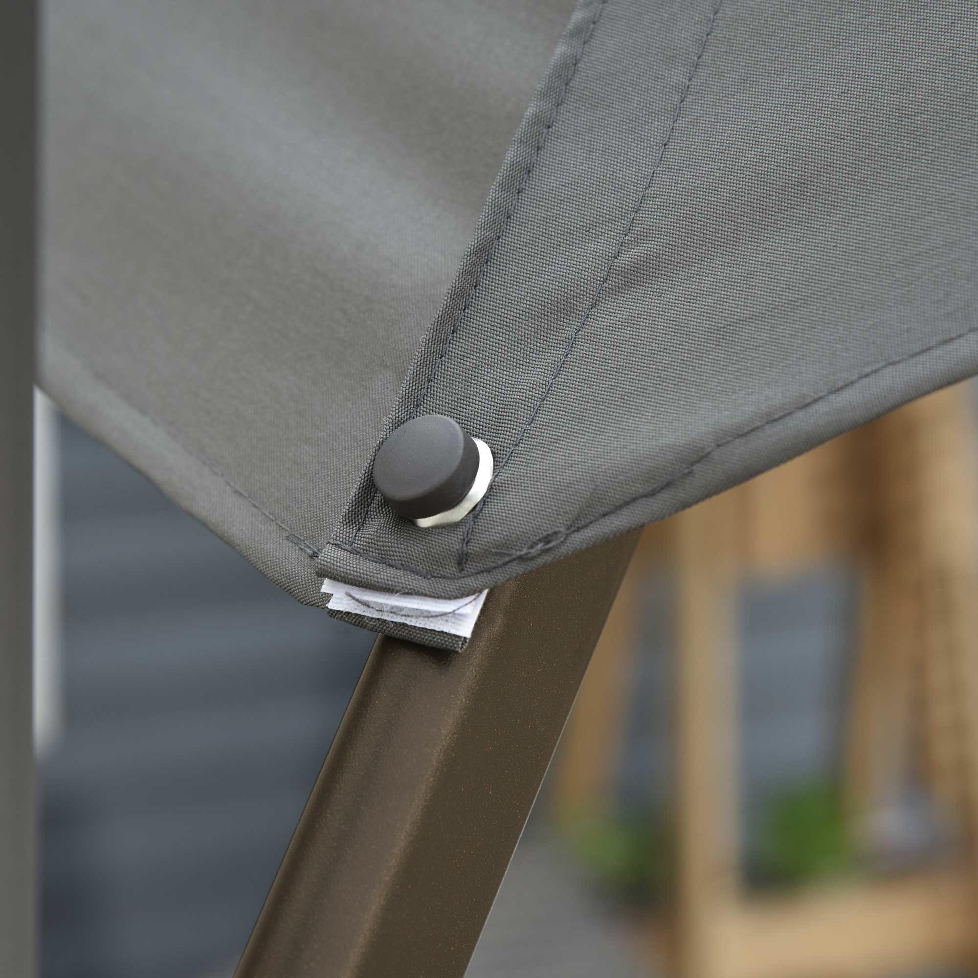 Outsunny Ośmiokątny parasol przeciwsłoneczny, obracany parasol 360° z krzyżową podstawą, 8 korbek w zestawie z aluminiową ramą. Ø 3 x 2,5H m