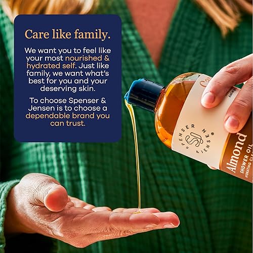 Miniatura 6 de Spenser  Jensen Aceite de ducha hidratante de almendras para piel seca sensible y normal sin sulfato no comedogénico aceite de ducha natural para