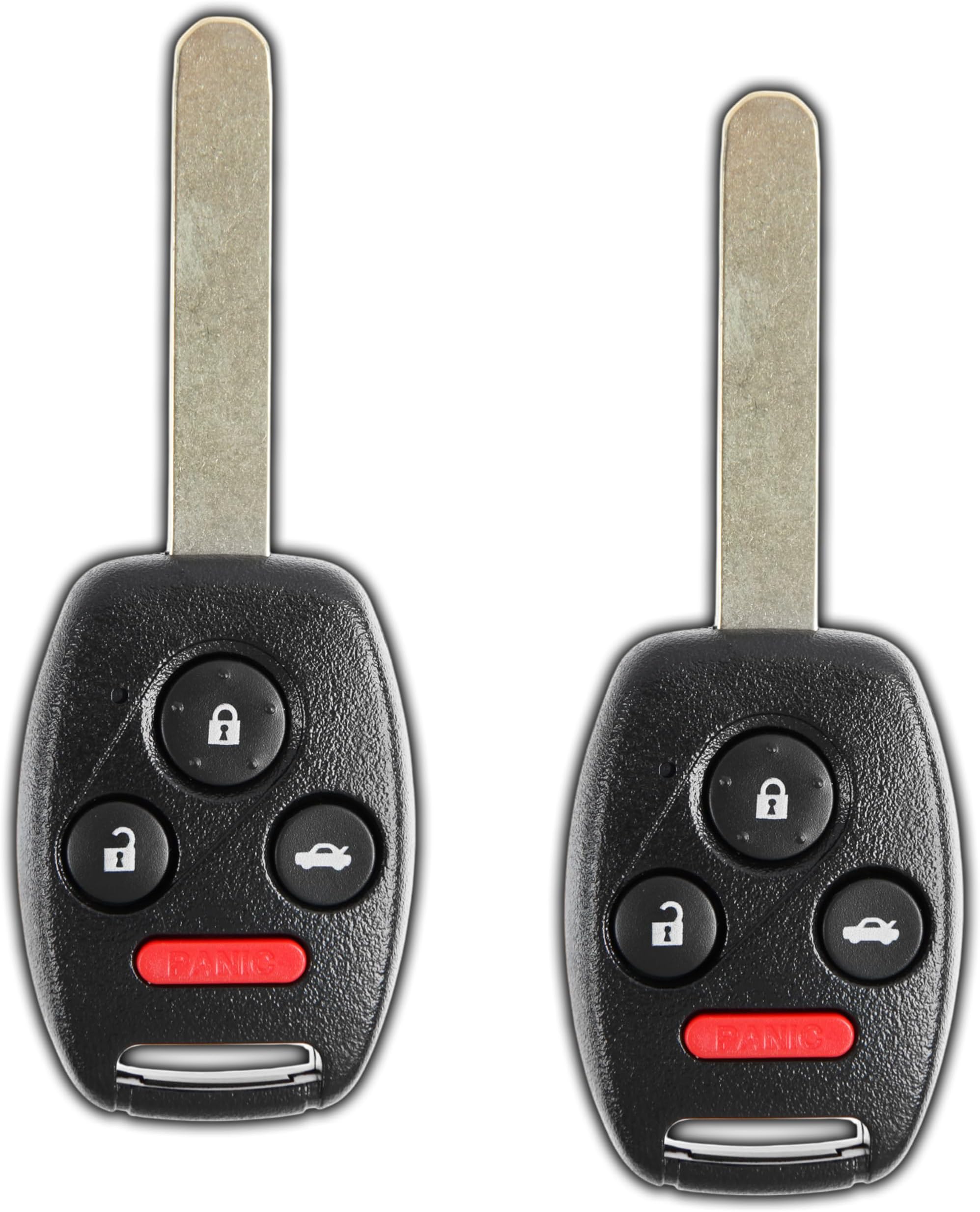 2X KeylessOption Key Fob Replacement for 2008 2009 2010 2011 2012 2013 2014 Honda Accord Coupe CRV Fit Acura TL TSX ZDX Keyless Entry Remote Control, 4-Button MLBHLIK-1T, Locksmith Required