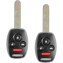 KeylessOption Keyless Entry Remote Control Uncut Car Ignition Key Fob Replacement for KR55WK49308 Pack of 2