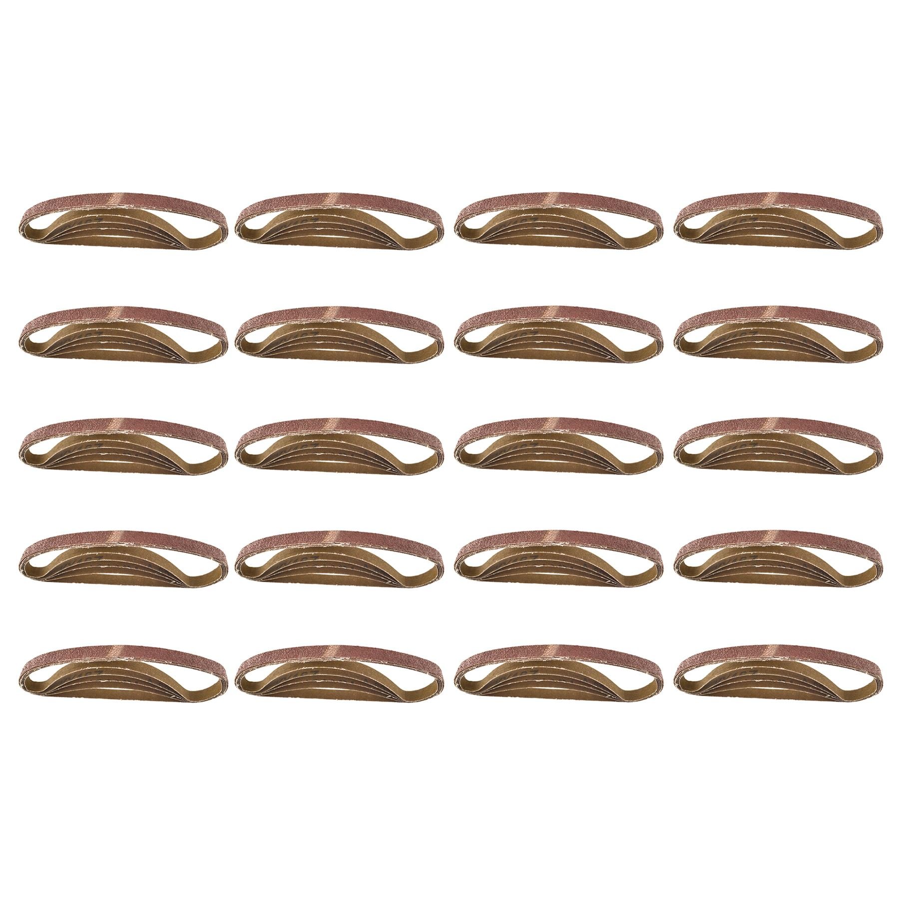 Belt Power Finger File Sander Abrasive Sanding Belts 457mm x 13mm 60 Grit 100pk