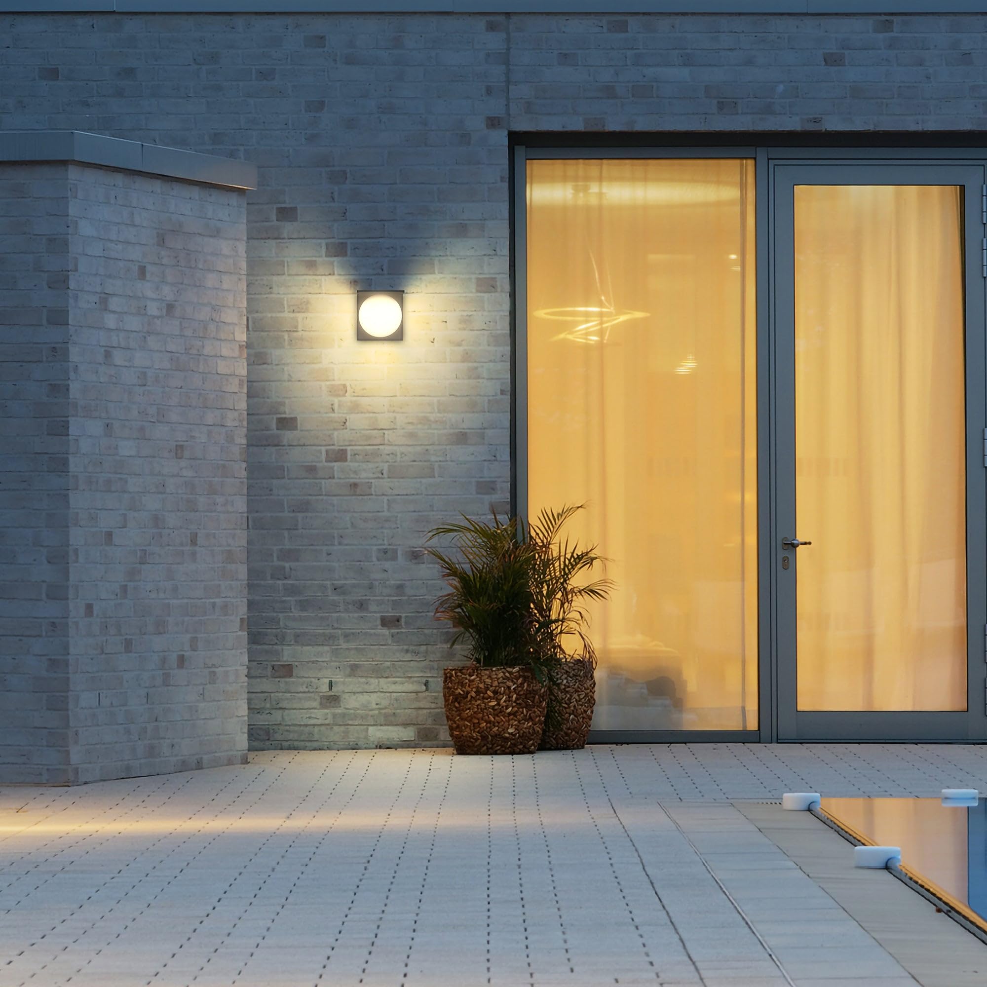 Lumisky BOLLY WALL H14cm lampa ścienna solarna z czujnikiem ruchu LED zimna biel