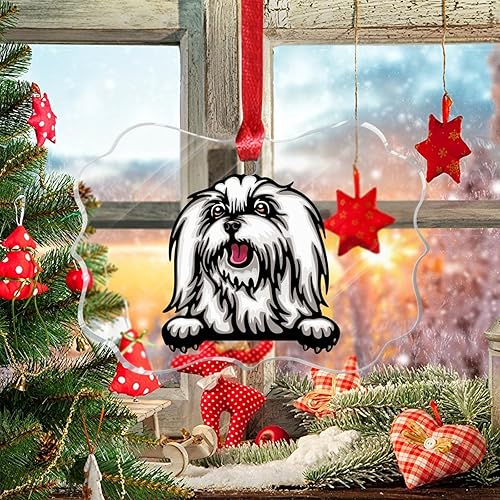 Miniatura 9 de Adorno de regalo para dueño de mascotas, adorno acrílico de Navidad de Presa Canario, adorno de Navidad para amante de perros, mamá, adornos de