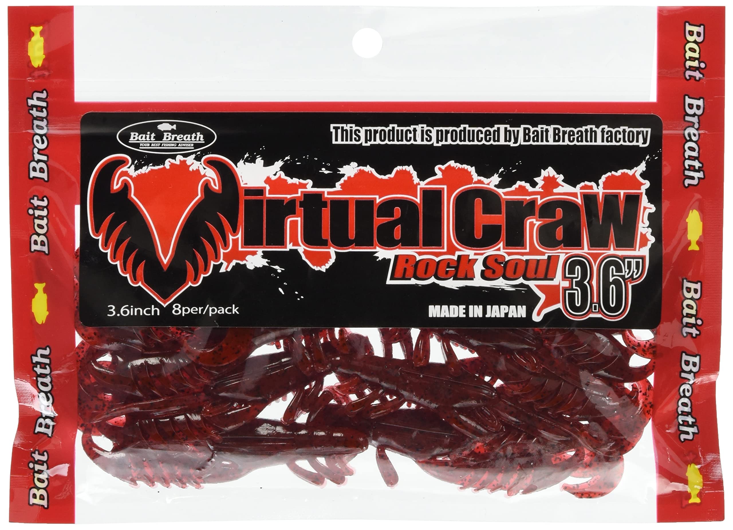 Bait Breath S801 Virtual Claw 3.6 Lure, Red/Seed