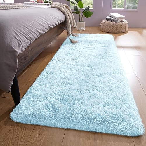 Miniatura 46 de YJ.GWL Alfombras de área para dormitorio, alfombra de puerta de 2 x 3 pies, lavable, pequeña alfombra de noche negra, alfombras de entrada peludas