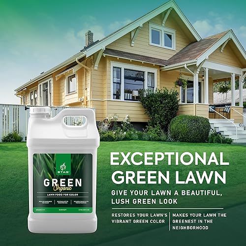 Miniatura 3 de Fertilizante orgánico verde  Fertilizante para césped para el color del césped y crecimiento sostenido, fertilizante para césped que acondiciona y