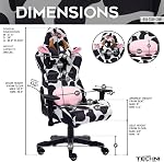 Techni Chaise de jeu de la vache noire de sport