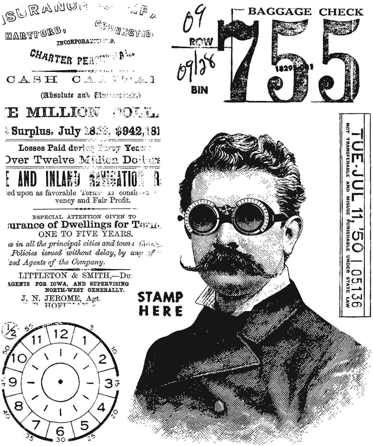 Tim Holtz - Stampers Anon CLING RBBR STAMP SET PROFESSR 2, us:one size, The Professor 2