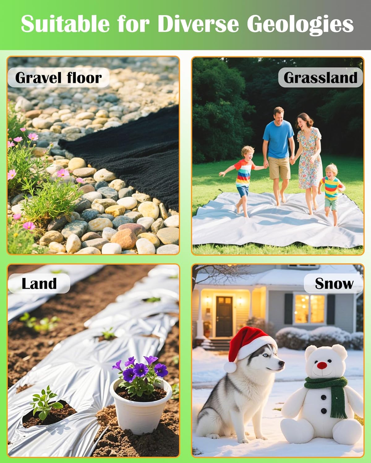 130Pcs Landscape Staples + 1 Pick Hook, Circle Top Landscape Fabric Stakes, 6-Inch Galvanized Garden Staples, Landscape Fabric Pins, Metal Weed Barrier Stake for Plant Cover, Lawn, Tent, Yard, Sod