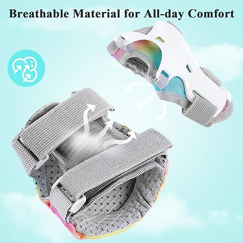 Miniatura 3 de Lemmeko Rodilleras para niños, juego de rodilleras y coderas duraderas para niños y niñas de 3 a 8 años, cómodas rodilleras y coderas para patineta,