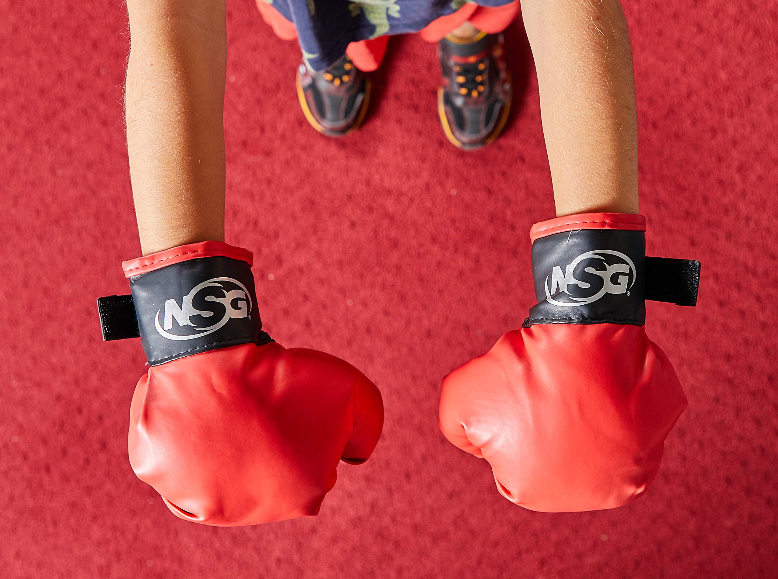 NSG Punching Bag and Boxing Gloves Set for Kids Freestanding Base Punching Ball with Spring