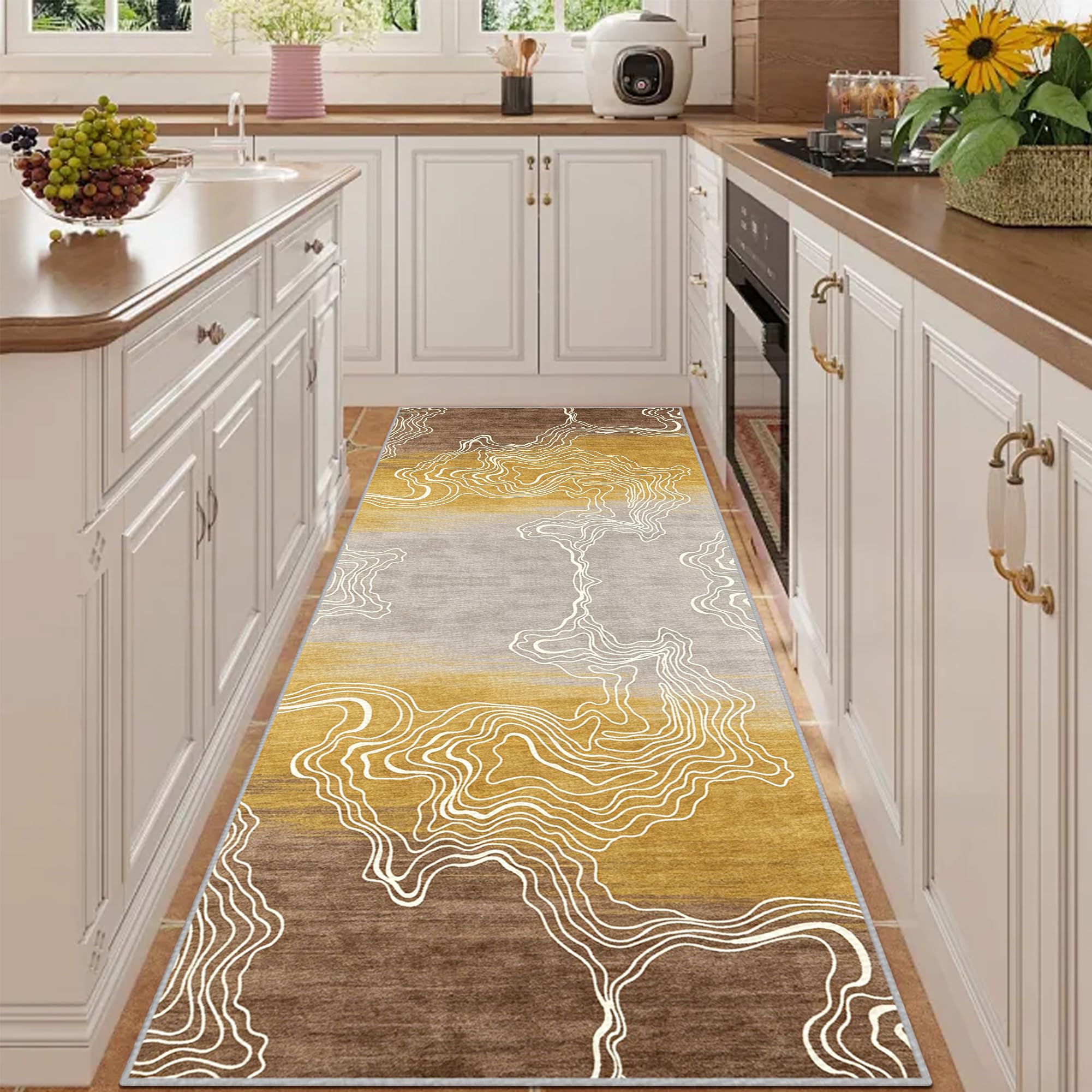 Alfombra corredor antideslizante lavable para cocina y lavanderia