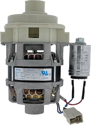 Bomba de circulación de lavavajillas y conjunto de motor compatible con GE WG04F05516, Frigidaire 5304482475