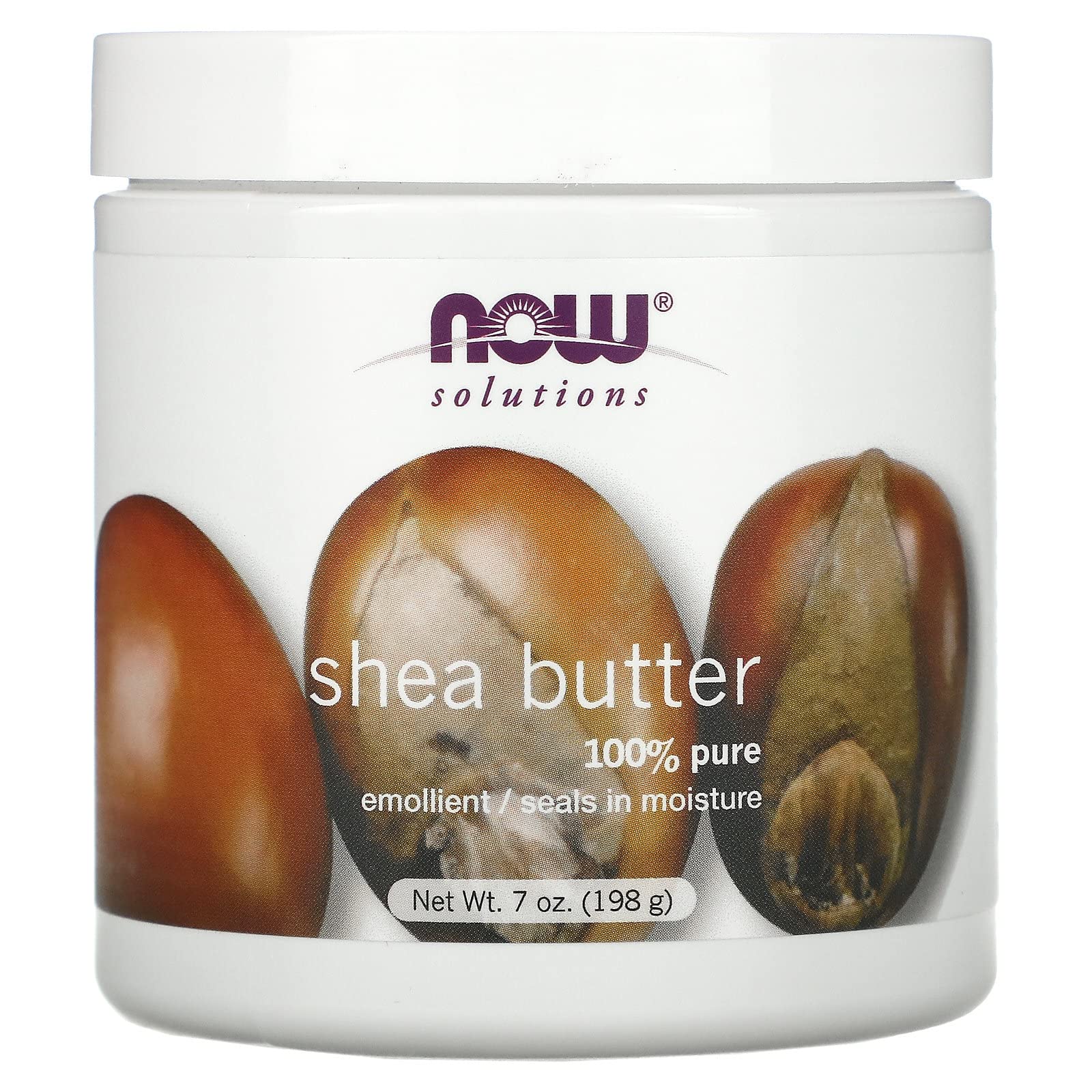NOW Foods Solutions, Shea Butter, Skin Emollient, Seals in Moisture for Dry Rough Skin, 7-Ounce