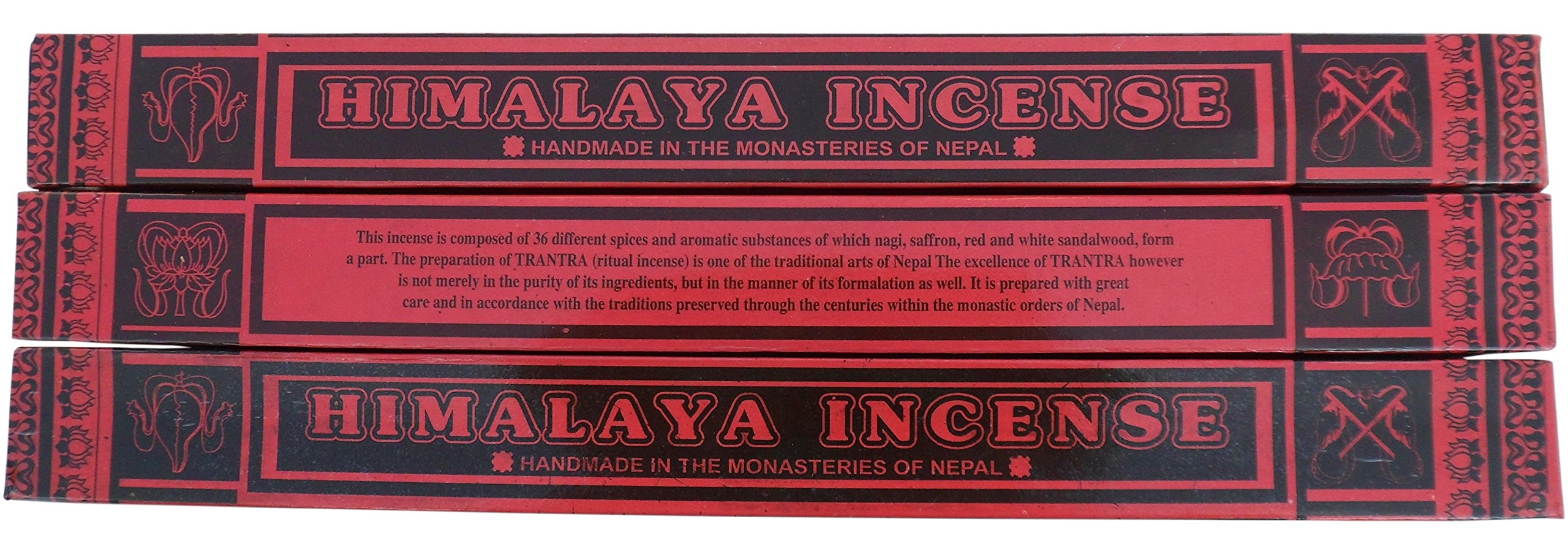 Aromatic Nepalese/Tibetan Himalaya Herbal Incense Joss Sticks - Pack of 3
