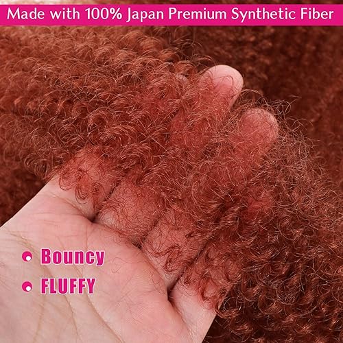 Miniatura 4 de Hbegant Cabello Afro Twist de 30 Pulgadas 2 Paquetes, Cabello Afro Twist Elástico Pre Esponjado Cabello Spring Twist Pre Estirado Cabello para