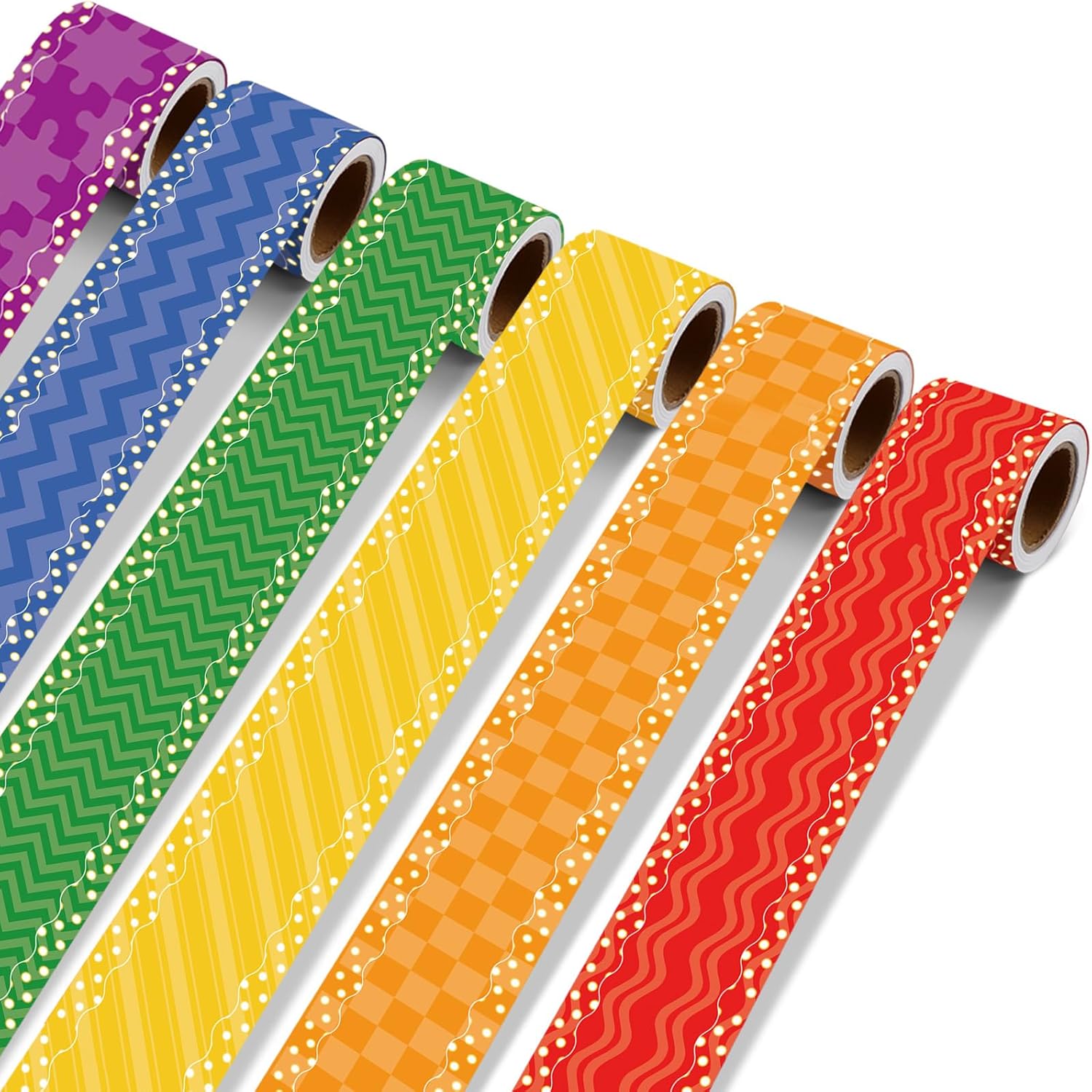 6 Rolls 196.9 ft First Day of School Bulletin Board Borders