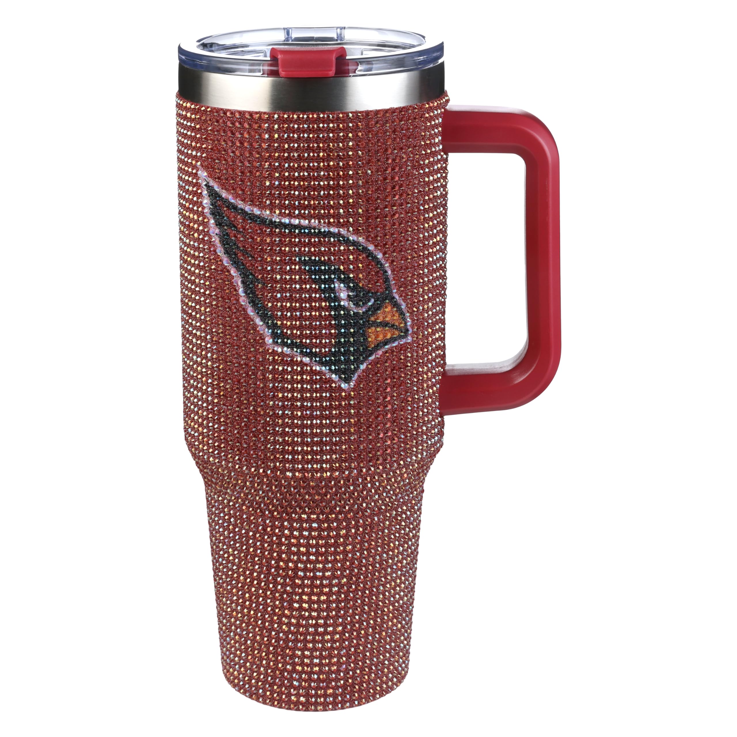 The Memory Company Officially Licensed 40oz TC Bling Game Day Tumbler with Vintage Logo, Arizona Cardinals