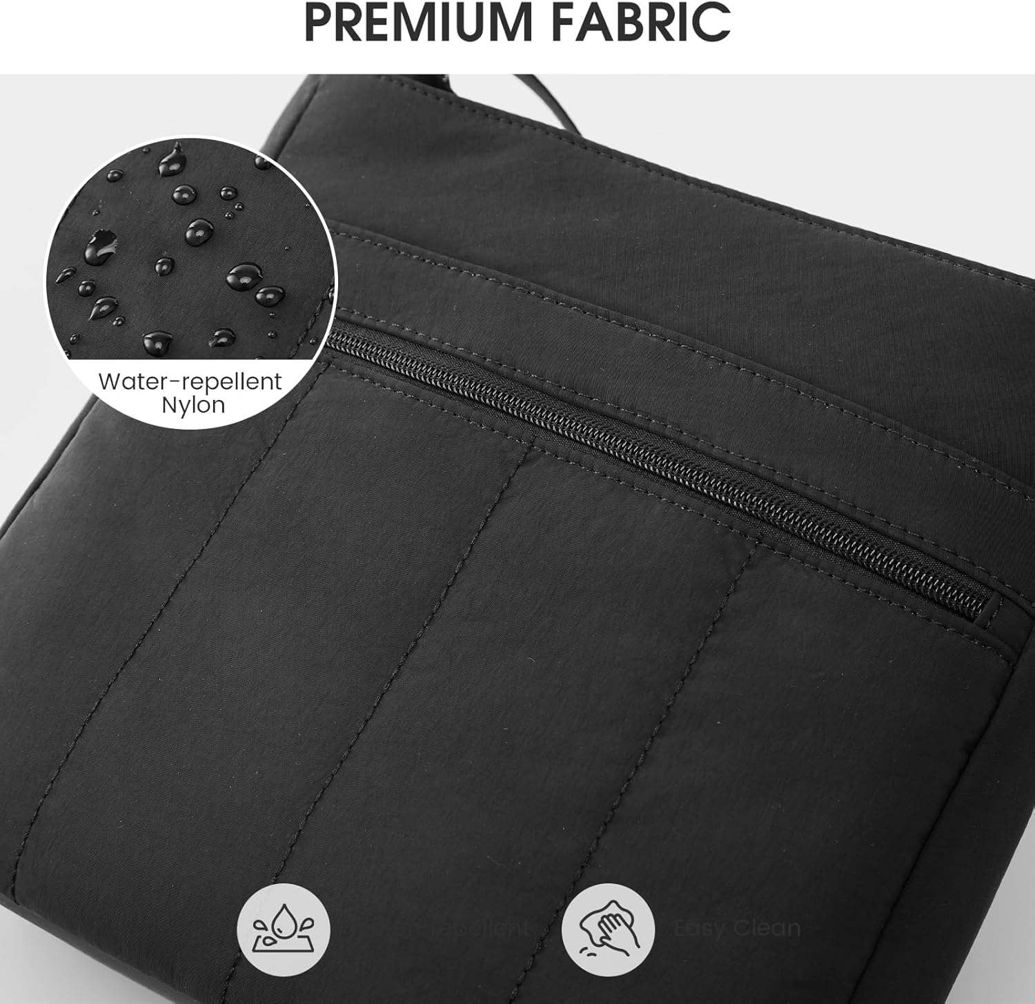 G4Free Nylon Crossbody Bags for Women, Lightweight Casual Quilted Shoulder Handbags for Travel Work - Image 8