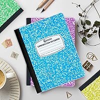 Vista 9 de Rosmonde 12 paquetes de cuadernos de composición universitarios con reglas, 200 páginas (100 hojas), 9-3/4 x 7-1/2, cuadernos de composición de tapa