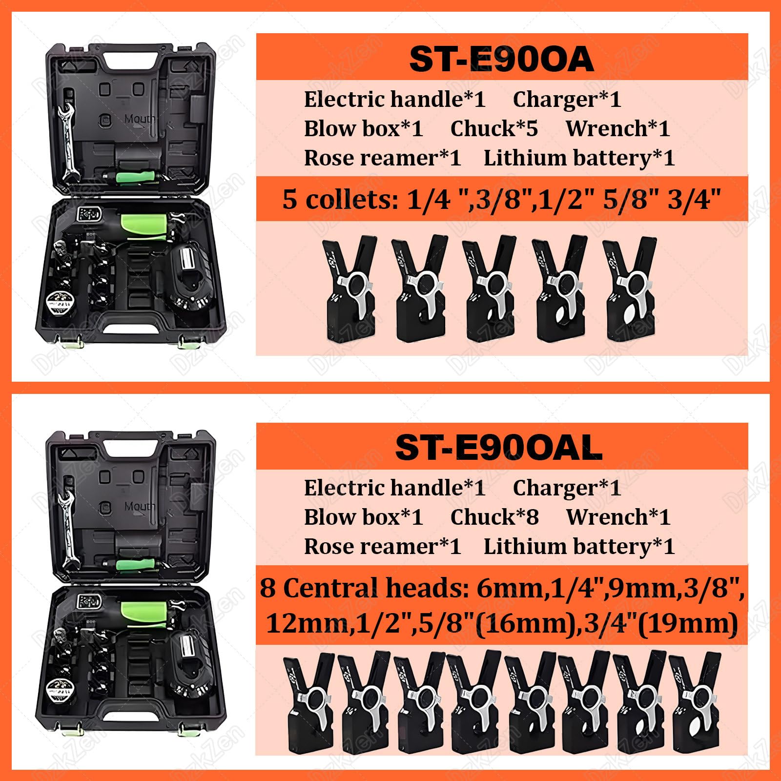 Herramienta De Abocardado Excéntrico 45°, 2200 Mah, Kit de Herramientas eléctricas para abocardar, Luces LED, for escariador de Aire acondicion 5clamps