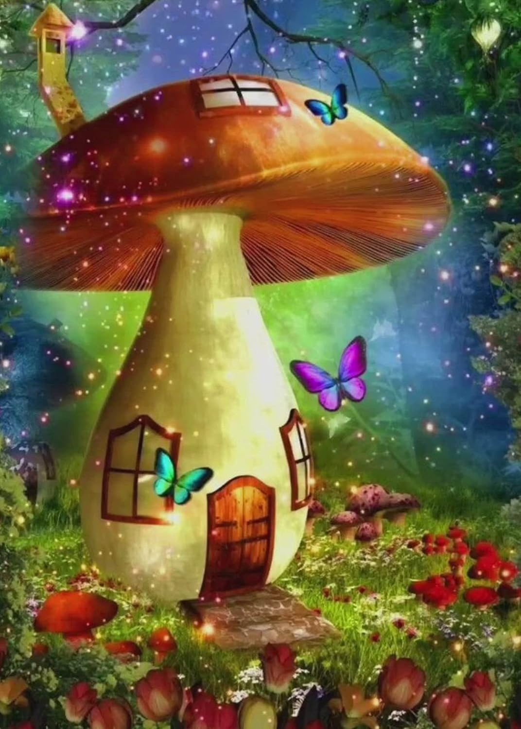 Mushroom Diamond Art Painting Kits for Adults Trippy