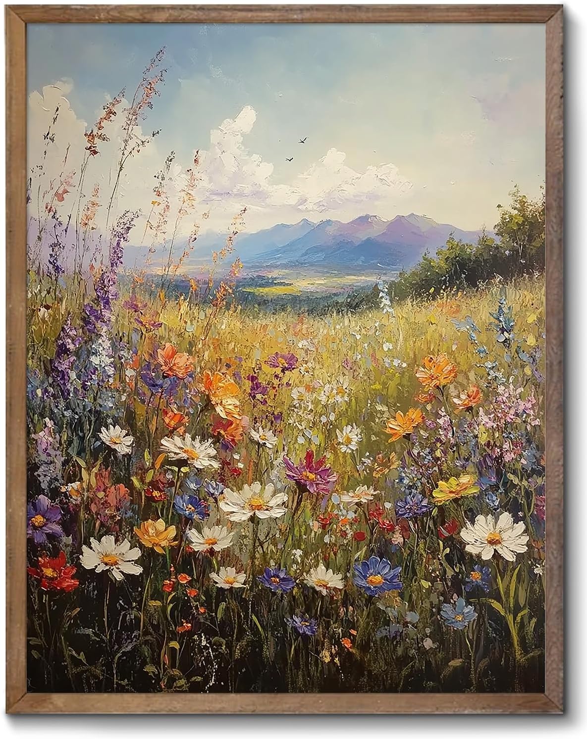 Amazon.com: XOCUUI Vintage Wildflowers Wall Art, Farmhouse Field ...