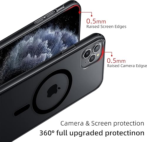 Miniatura 11 de Yriklso Strong Magnetic Case for iPhone 11 [Compatibilty with MagSafe] Protective Shockproof Cover Phone Case for iPhone 11 6.1" Frosted Purple