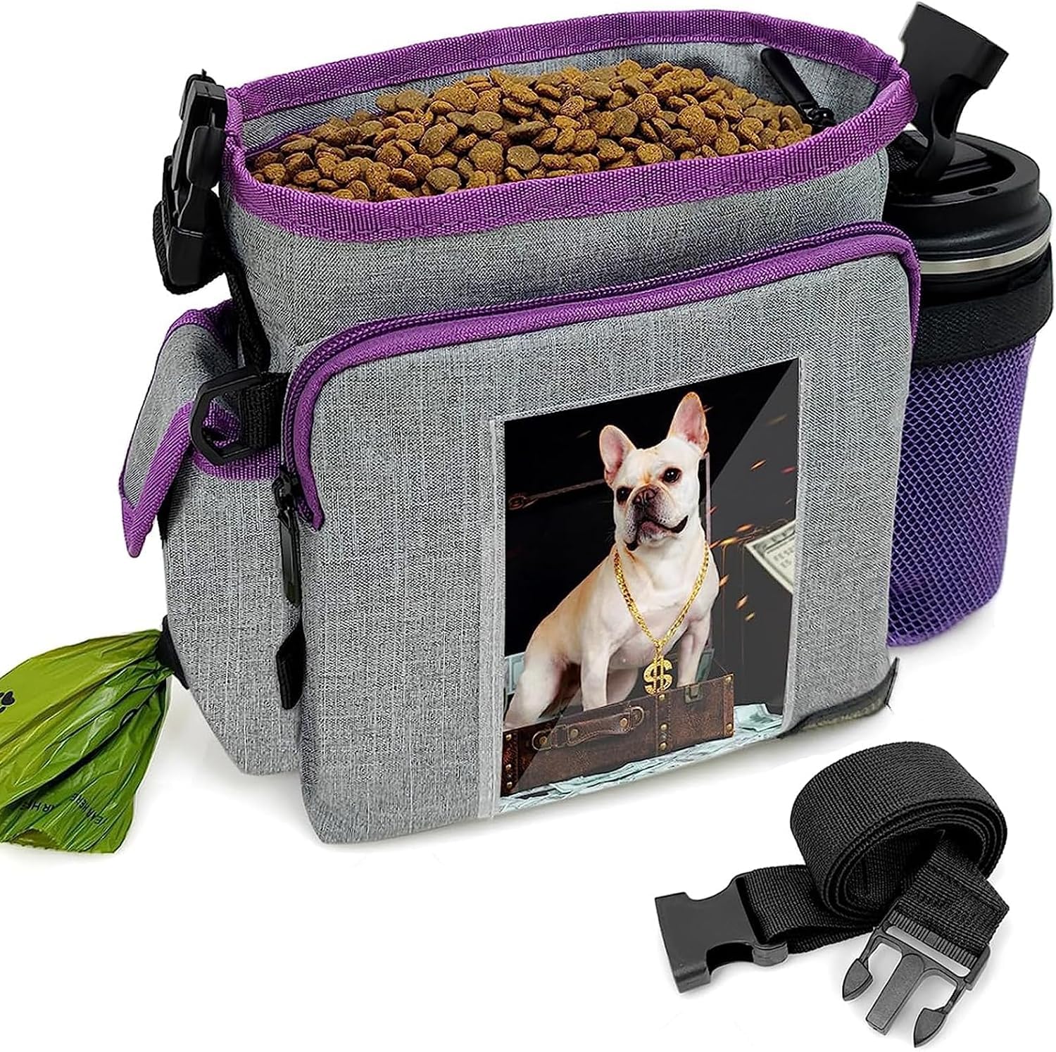 Bolsa de golosinas para perros grande que soluciona la falta de espacio