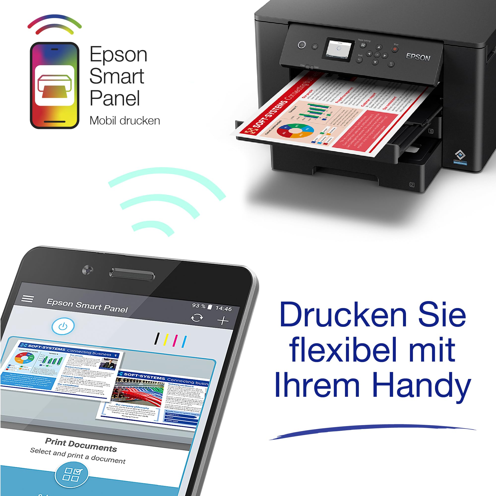 Epson WorkForce WF-7310DTW A3+ Tintenstrahldrucker, kabelloser Verbindung und beidseitigem Druck