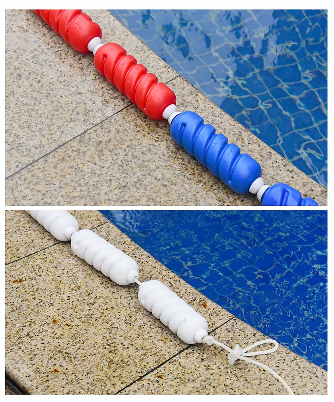 1-10m Long Nylon Rope Floating Pool Safety Rope, Smooth Lightweight Anti-Ultraviolet Lane Line Pool Equipment, Safety Float Line for Swim Club Private Pool (Color : Diameter 6cm/2.4in, Siz